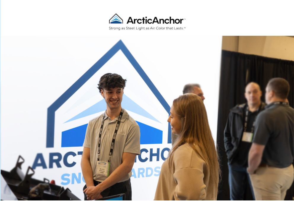 Snow Stop team at the ArcticAnchor booth